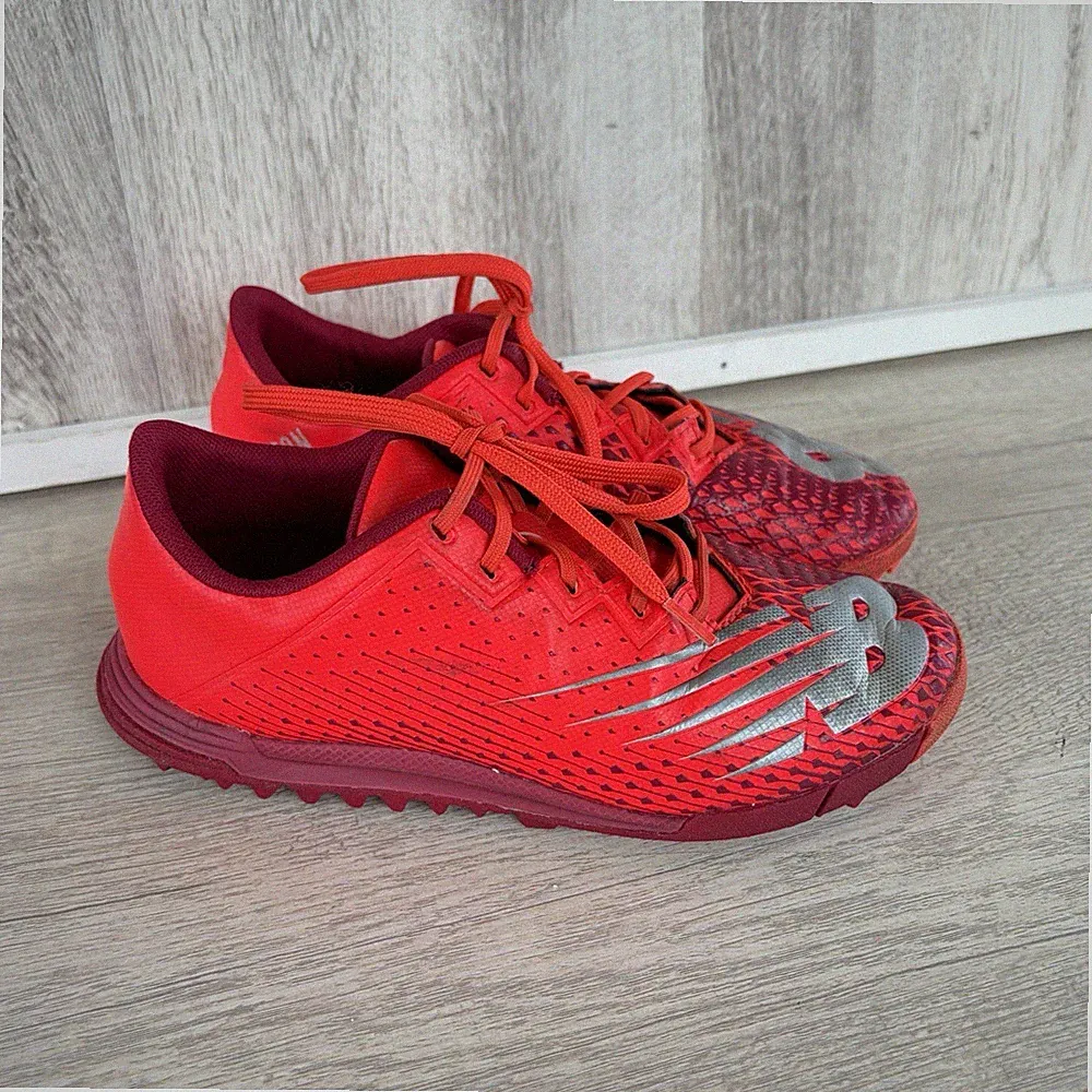 New Balance Furon V6 Dispatch Indoor Neo Flame Kids Youth 2 Soccer Turf Cleats