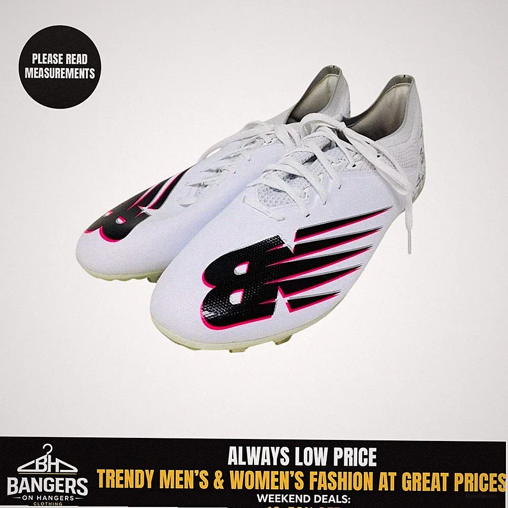 New Balance Furon V6 SG Soccer Cleats MSF1SP65 Men's Size 12.5D White/Pink 1710