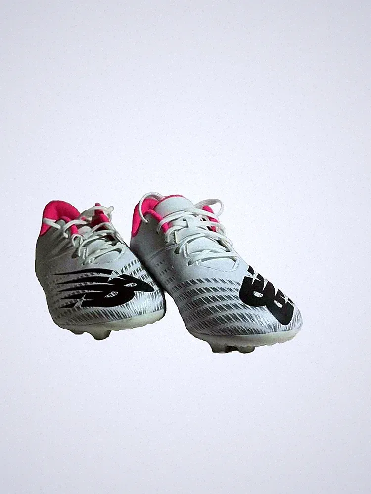 New Balance Furon V6+ SG Soccer Cleats White/Pink Men's Size 6