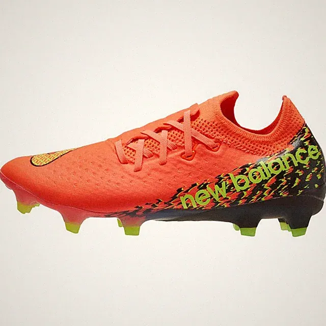 New Balance Furon v7 Pro FG Firm Ground Soccer Cleats, Orange & Black, Sz-6.5