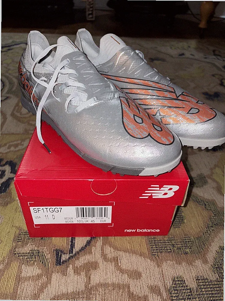 New Balance Furon V7 Pro TF Turf Soccer Shoes, Size 11, Vapor, Tekela, Saka