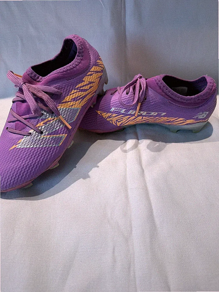 New Balance Furon V8 Kids Sz 2, EU 33.5, UK 1.5 Purple Team FG Soccer Cleat
