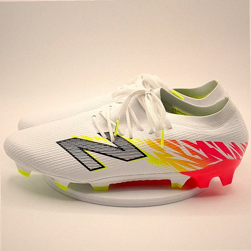 New Balance Furon V8 Pro FG Soccer Cleat Men Size 10.5 SF2FIB8 White/Solar NEW
