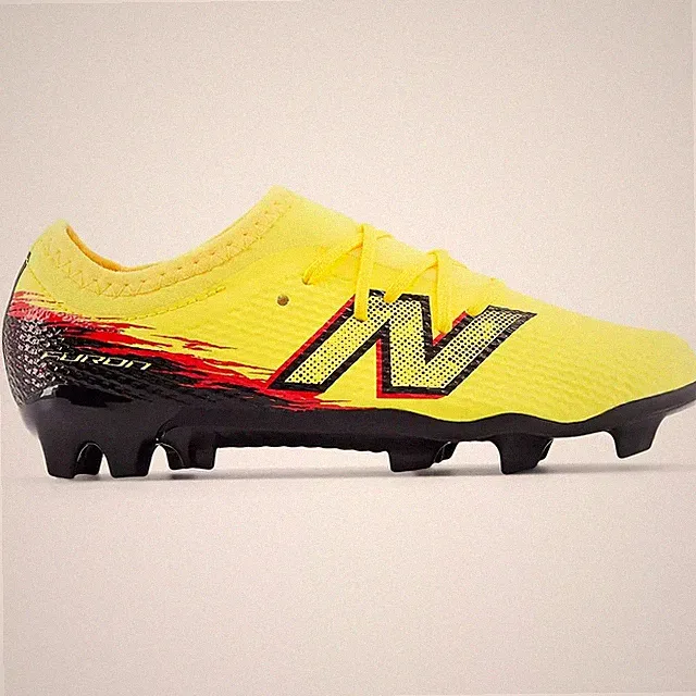 New Balance Junior Furon Team V8 Wide Firm Ground Soccer Cleats - Live Wire Pack