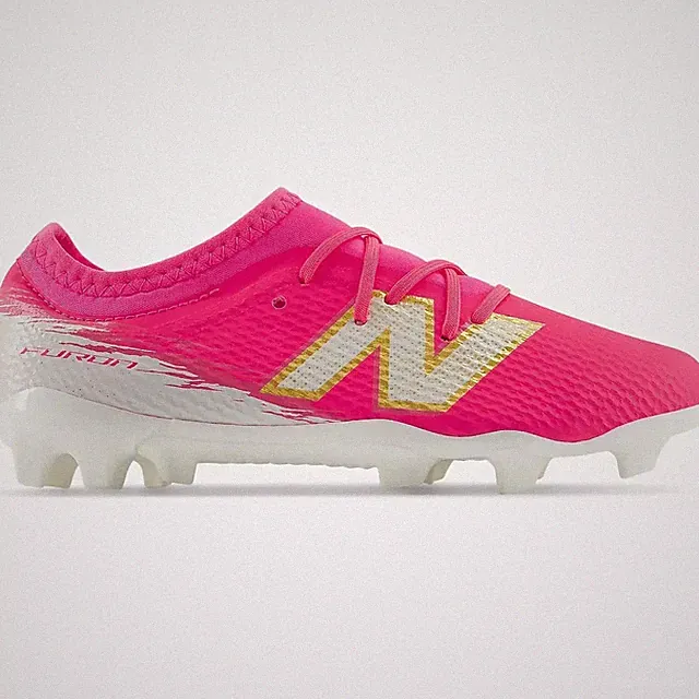 New Balance Junior Furon Team V8 Wide Firm Ground Soccer Cleats - Pure Ambition