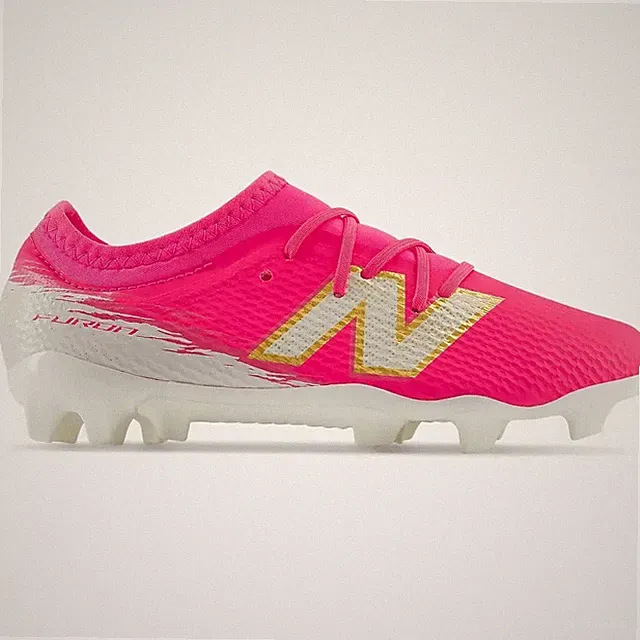 New Balance Junior Furon Team V8 Wide Firm Ground Soccer Cleats - Pure Ambition