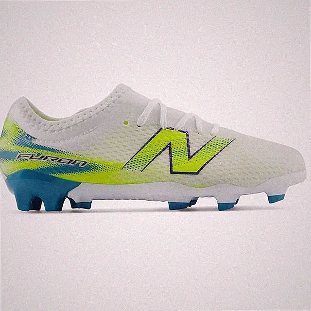 New Balance Kid's Furon Team V9 Wide Firm Ground Soccer Cleats - Neon Tide Pack