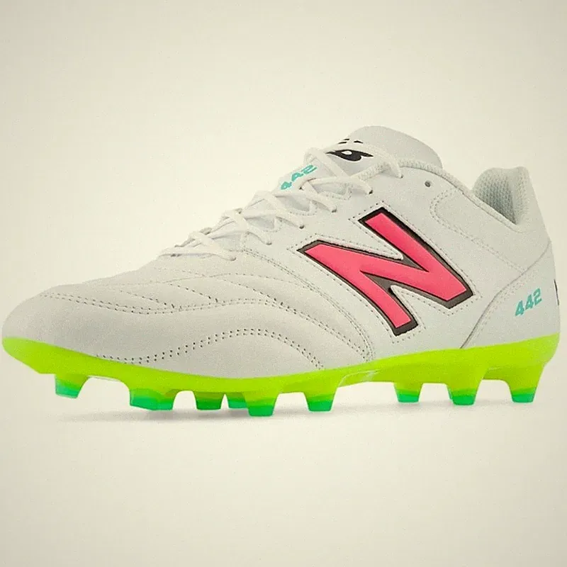 New Balance Mens 42 V2 Team FG Firm Ground Soccer Cleats US 12 White EUC