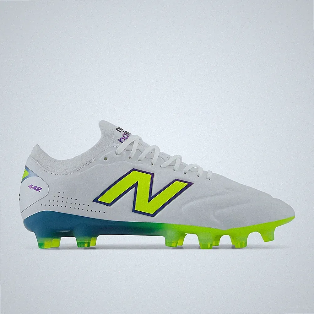 New Balance Soccer Cleats 442 Elite Knit HG/AG V3 U41HM3SL D White Green oki08
