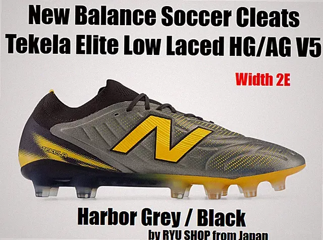 New Balance Soccer Cleats Tekela Elite Low Laced HG/AG V5UT1HL8VL 2E Harbor Grey