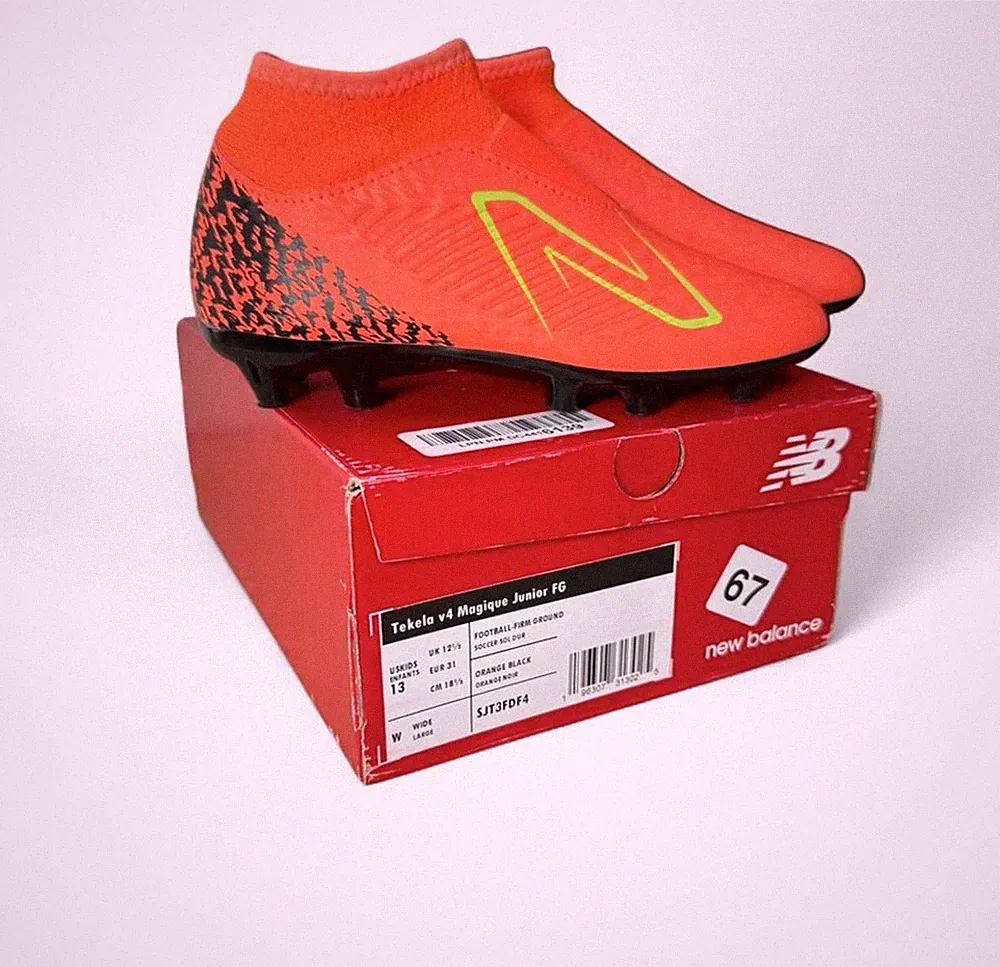 New Balance Tekala v4 Magique Junior FG Soccer Cleats USKIDS Size 13 Wide