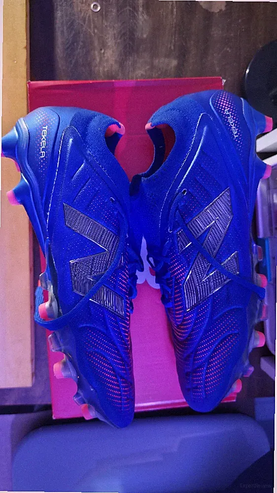 New Balance Tekela Elite Low FG V5 Blue/Red (Size 8) 2E Wide Worn One Time
