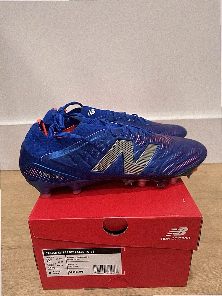 New Balance Tekela Elite V5 Low FG Soccer Cleats Men Size 10 #ST1FLMP5 Blue