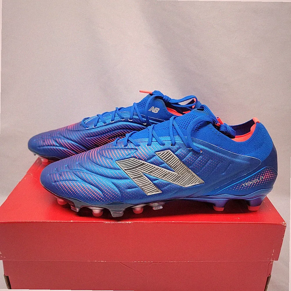 New Balance Tekela Elite V5 Low FG Soccer Cleats Men Size 8.5 #ST1FLMP5 Blue
