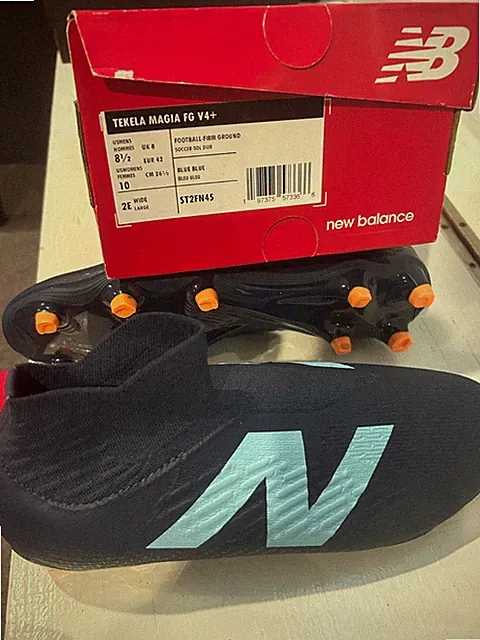 New Balance Tekela Magia FG V4+ Size 8.5 Blue Cleats NEW NIB