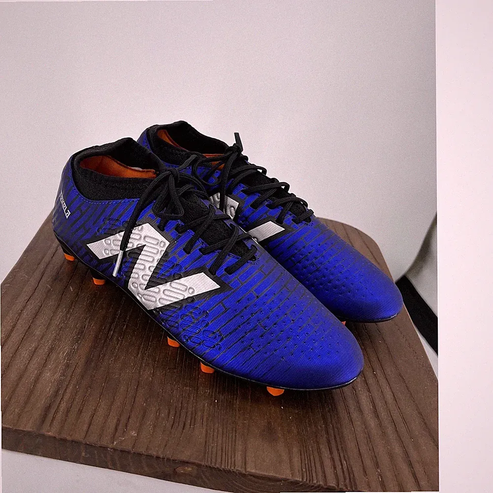 New Balance Tekela Soccer Cleats Blue Black Orange FG MS33FZ45 Mens 6 Womens 7.5