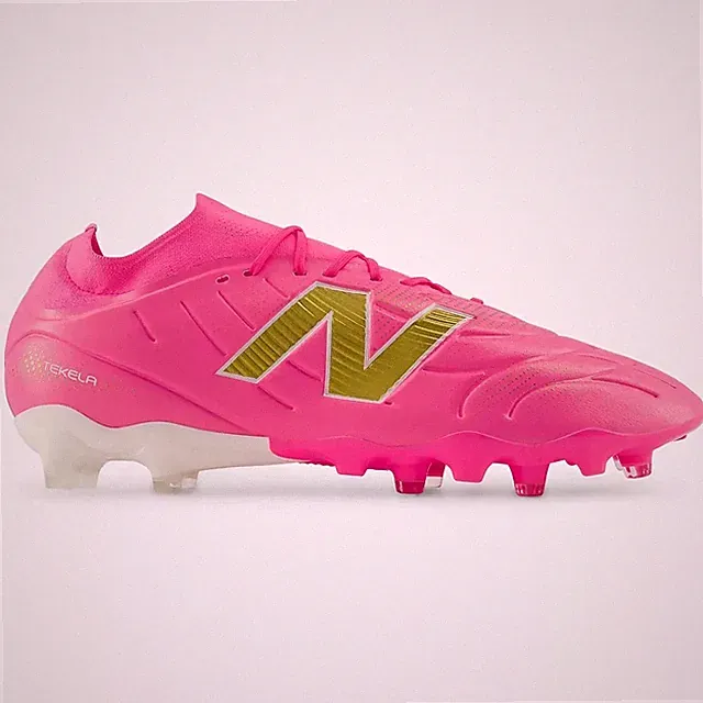 New Balance Tekela Team Low Laced V5 2E Wide Firm Ground Soccer Cleats - Pure