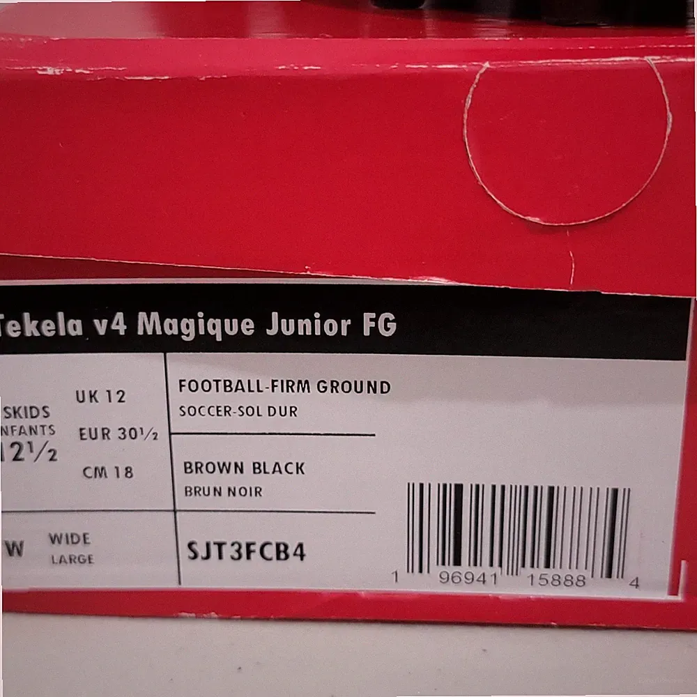 New Balance Tekela v4 Magique Junior Soccer Cleats Kids 12.5 Brown Black FG