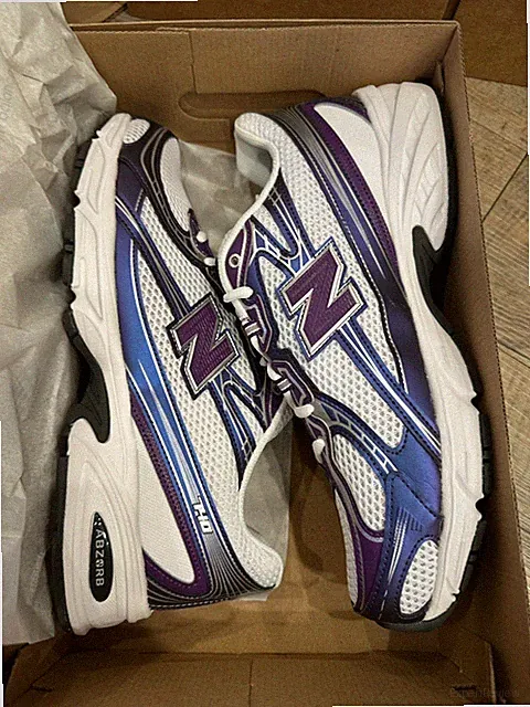 New Balance - US 11 Men's White/Purple Concord Grape Retro Run 740 - U740CG2 NIB
