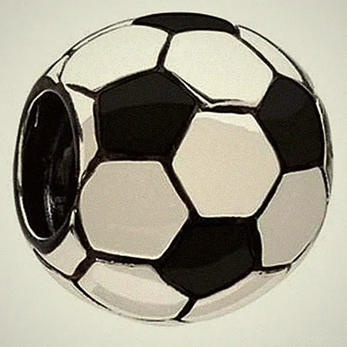 New Chamilia SOCCER BALL Sterling Bead NA-48 $35 "FOR YOUR SOCCER GIRL or MOM!"