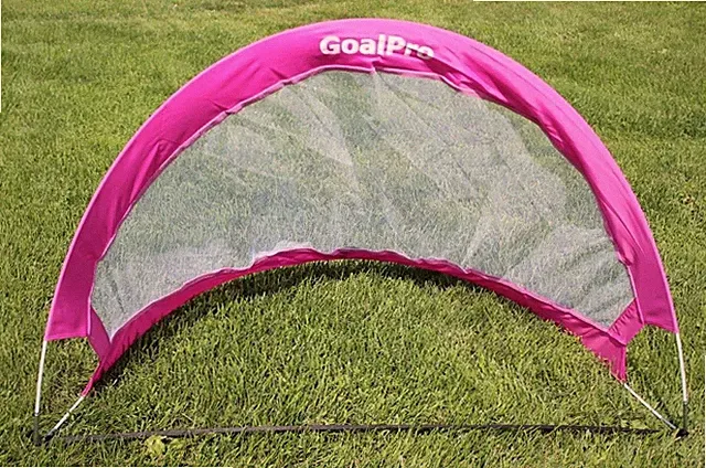 NEW GIRLS GOAL PRO® Portable Foldable SOCCER GOAL CHILD SOCCER GAME COACH PINK