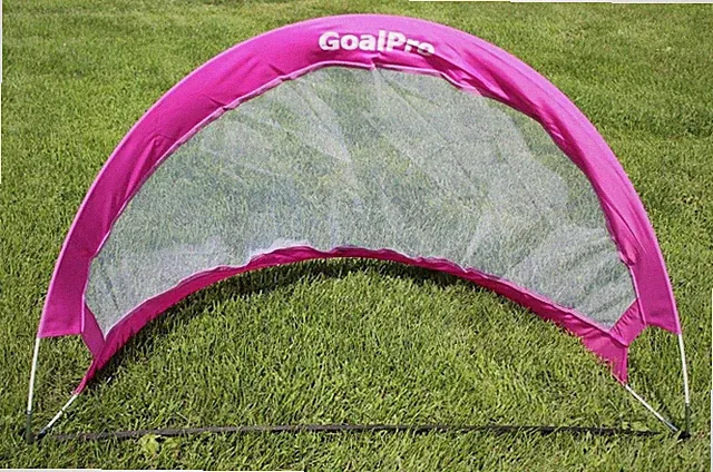 NEW GOAL PRO® Portable Foldable SOCCER GOAL CHILD SOCCER GAME COACH PINK/WHIT