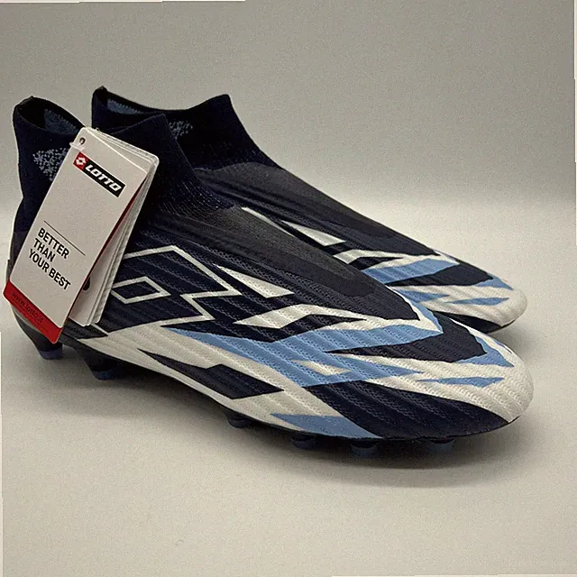 New Lotto Solista 100 VI Gravity FG Soccer Cleats Navy Blue White Size 8