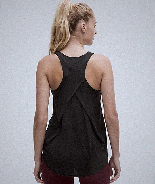 NEW Lululemon Essential Pleated Tank Top Black Athleisure Yoga Gym Athletic 12