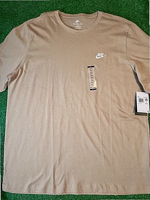 *NEW* Men NIKE ESSENTIAL SPORTSWEAR CLUB TEE KHAKI (AR4997 297) Size XXL-TALL