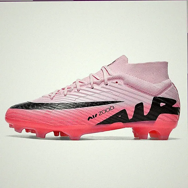 New Men Outdoor Football Boots Training Soccer Shoes Long Spikes Adult Kids.