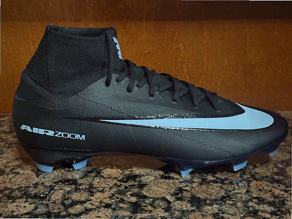 New! Mens 12.5 NIKE ZOOM MERCURIAL SUPERFLY 10 PRO FG SOCCER CLEATS BLACK/BLUE