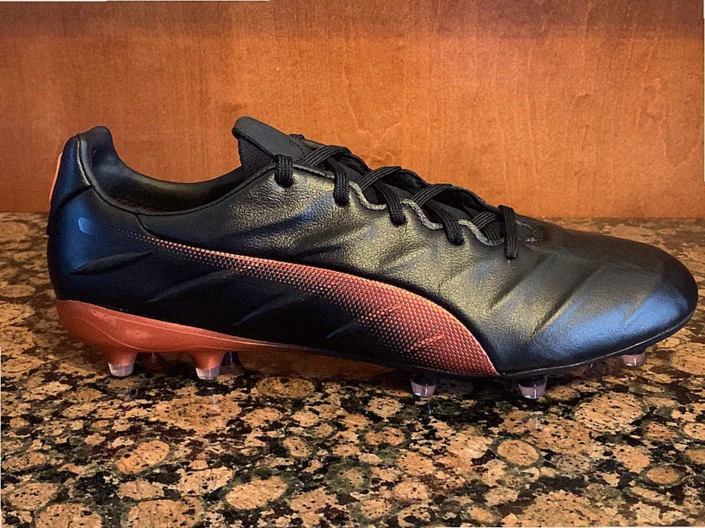 New! Mens 12 PUMA KING PLATINUM 21 FG SOCCER CLEATS 106478-04 BLACK/ORANGE