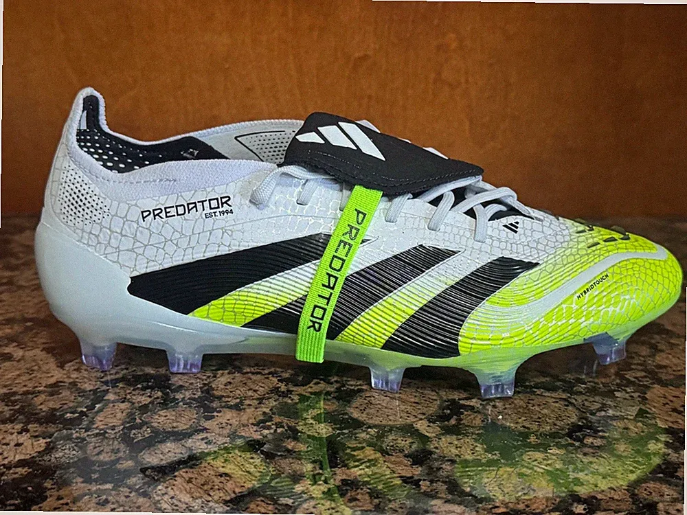 New Mens ADIDAS PREDATOR ELITE FT FG FIRM-GROUND SOCCER CLEATS WHITE/LUCID LEMON