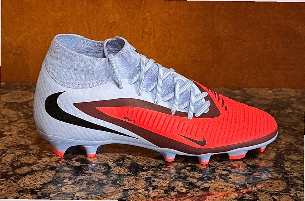 New! Mens NIKE PHANTOM 6 HIGH ACADEMY FG/MG SOCCER CLEATS BLUE/BRIGHT CRIMSON