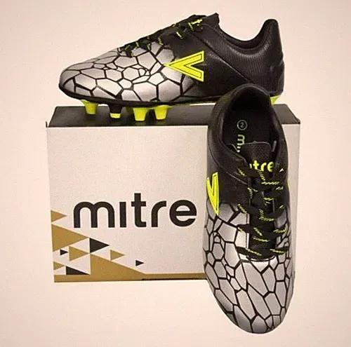 NEW MITRE 2Y SOCCER CLEATS Shoes Black/Silver/Green