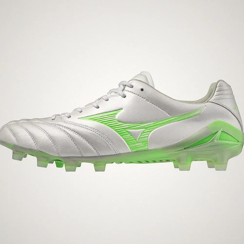 New Mizuno Monarcida NEO3 ELITE Soccer Cleats Wide Lightweight White/Green Japan