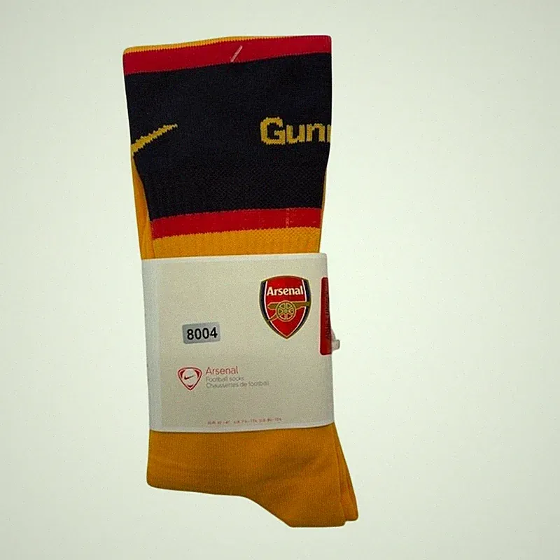 NEW Nike Arsenal Gold Football Socks Knee-High Logo Adult Size 8.5-12.5 Soccer