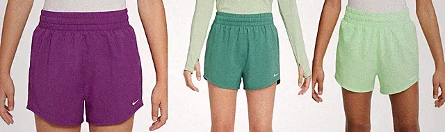 New Nike Girls' Dri-FIT One High-Waisted Woven Training Shorts Pick Size & Color