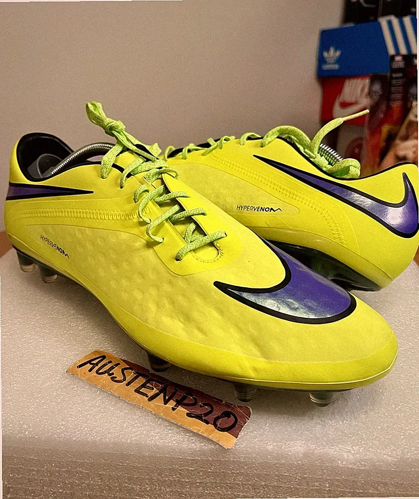 NEW Nike Hypervenom Phatal VOLT GREEN FG 599075 700 Soccer Cleats MENS sz 12