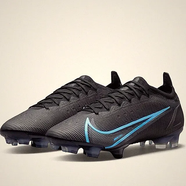 NEW Nike Mercurial Vapor 14 Elite FG Men Size 7.5 Soccer Cleats Black Blue + Bag