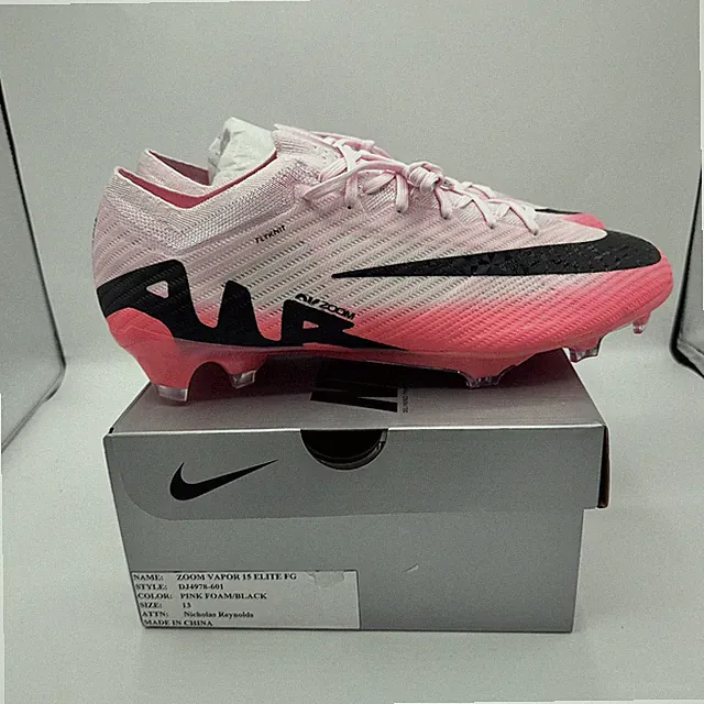 New Nike Mercurial Zoom Vapor 15 Elite FG Pink Soccer Cleats DJ4978-601 Mens 13
