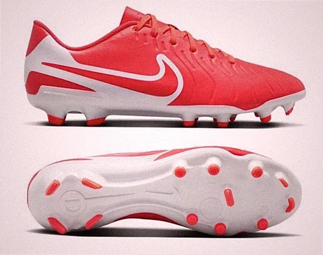 NEW Nike Tiempo Legend 10 Club FG/MG Soccer Cleats Lava/White DV4344 800 4.5