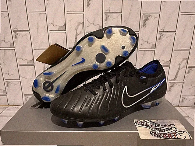 New Nike Tiempo Legend 10 Elite FG ACC Soccer Cleats Black Royal Blue Womens 8