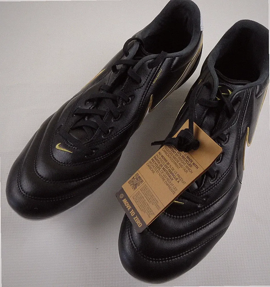 New Nike Tiempo Ligera Pro FG TechLeather Soccer Cleats Size 13 HQ3158-010 Black