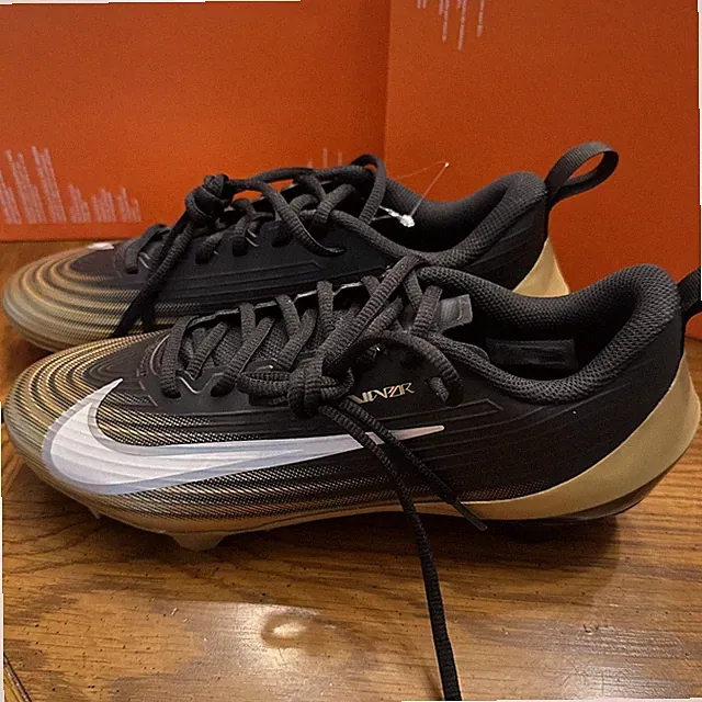 NEW Nike Vapor Speed 3 Black Gold Football Cleats FB3303 003 Men Size 6