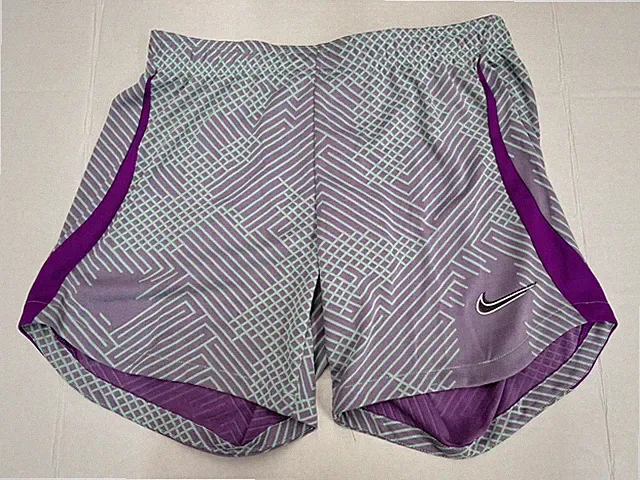 New! NIKE Women Dri-fit Soccer Shorts Purple-teal Size Small