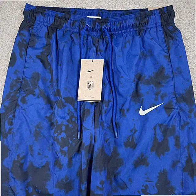 NEW Nike Womens Small Essential Blue Tie Dye USWNT Woven Jogger Track Pants