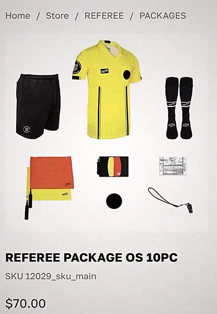 NEW Official Sports USSF Referee Starter Kit 10 Piece Set Ref Gear Adult Large