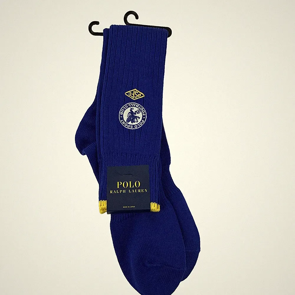 New Polo Ralph Lauren Socks Size 6 - 12 Blue Polo Sport Football Club Soccer NWT