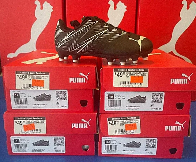 NEW! Puma Attacanto FG/AG Kid's Soccer Cleats , Size 12.5 Kids